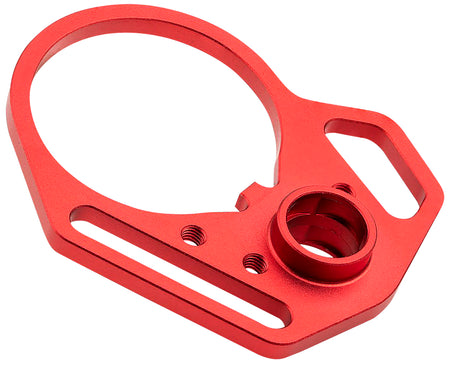 Strike Industries Red QD End Plate with Hook Attachments and Anti-Rotation Castle Nut