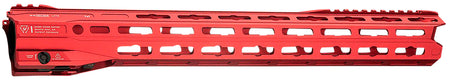 Strike Industries Red Aluminum 17" GridLok Lite M-LOK Handguard with Quick Detach for AR-15