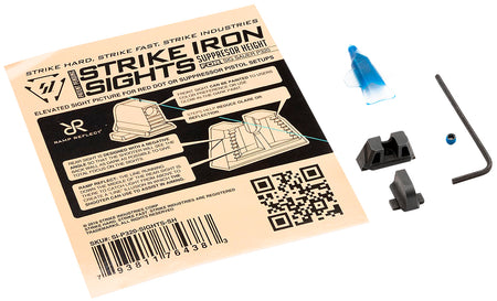 Strike Iron Sights Suppressor Height for Sig Sauer P320 with Rear Dovetail – Black