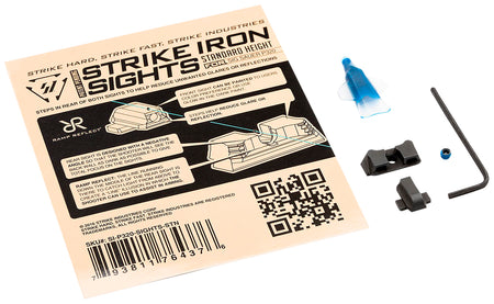 Strike Iron Sights Standard Height for Sig Sauer P320 with Rear Dovetail – Black