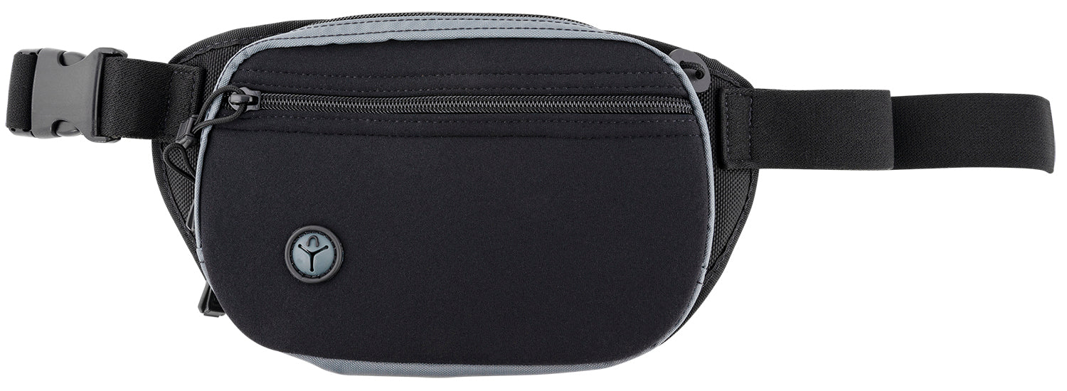 Galco FasTrax PAC Compact Waistpack Holster FTPRGBC Black/Gray Neoprene Glock/Kahr/S&W Shield Ambi Belt Up to 50"