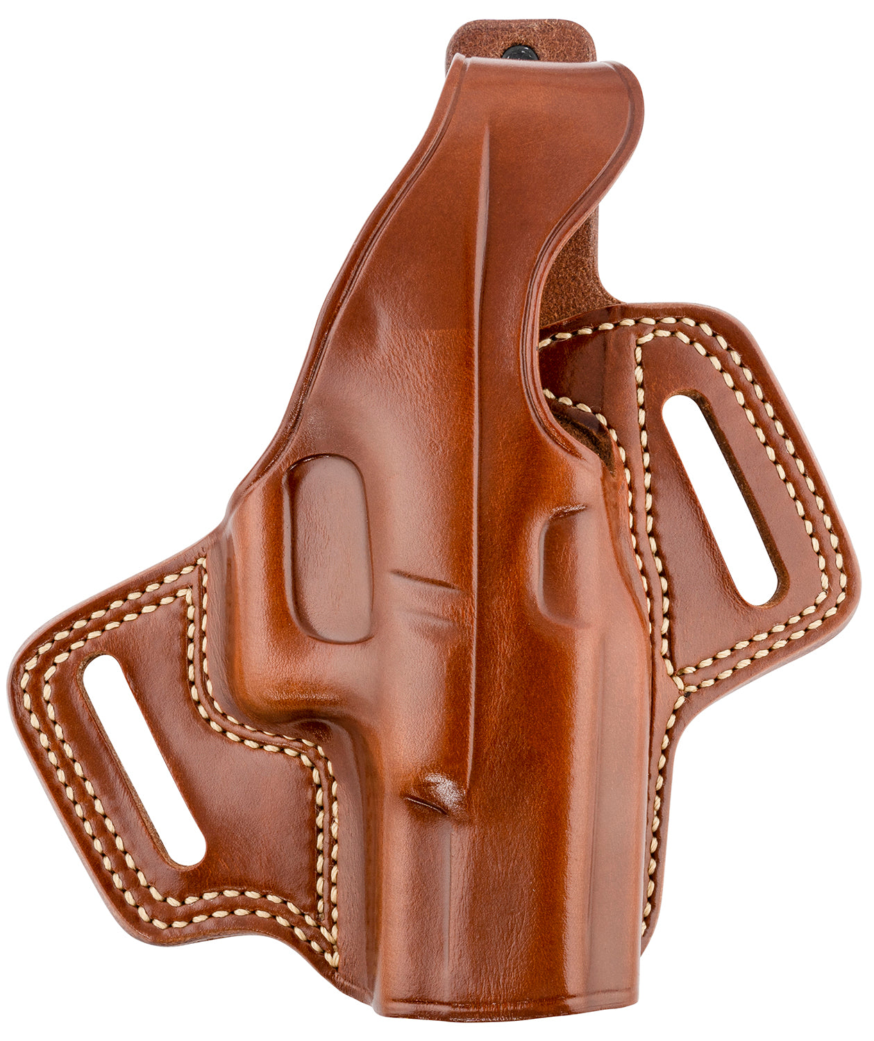 Galco Fletch OWB Belt Slide Holster FL226 Tan Leather Glock 19/19X/23/32/45 RH Belt Up to 1.75"