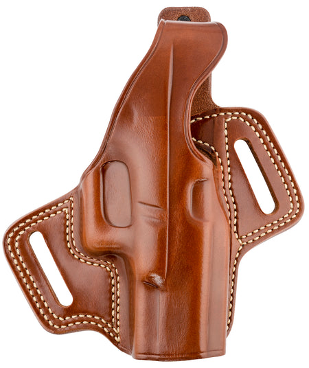 Galco Fletch OWB Belt Slide Holster FL226 Tan Leather Glock 19/19X/23/32/45 RH Belt Up to 1.75"