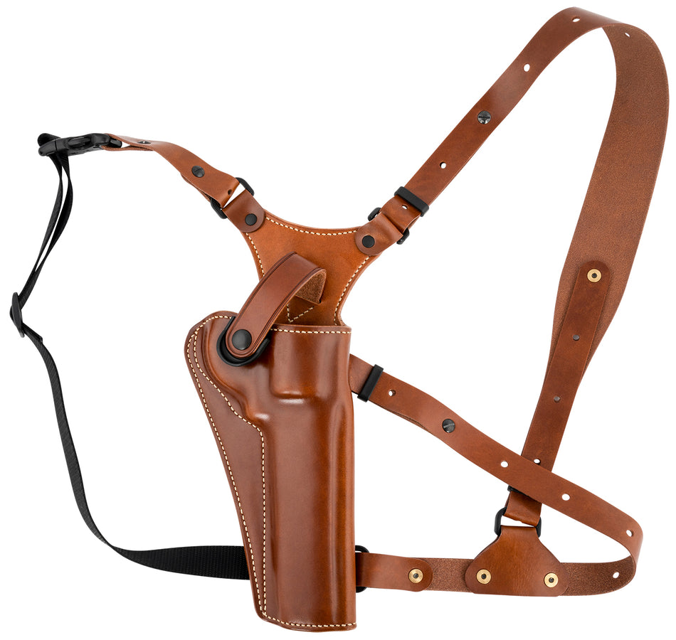 Galco GA128 Great Alaskan Tan Leather Shoulder Strap Holster System for Ruger GP100 and S&W L Frame Right Hand