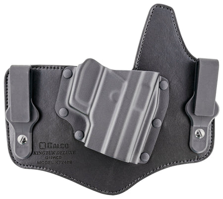Galco KT248B KingTuk Deluxe IWB Black Kydex and Leather Holster Sig Sauer P220 P226 UniClip Right Hand