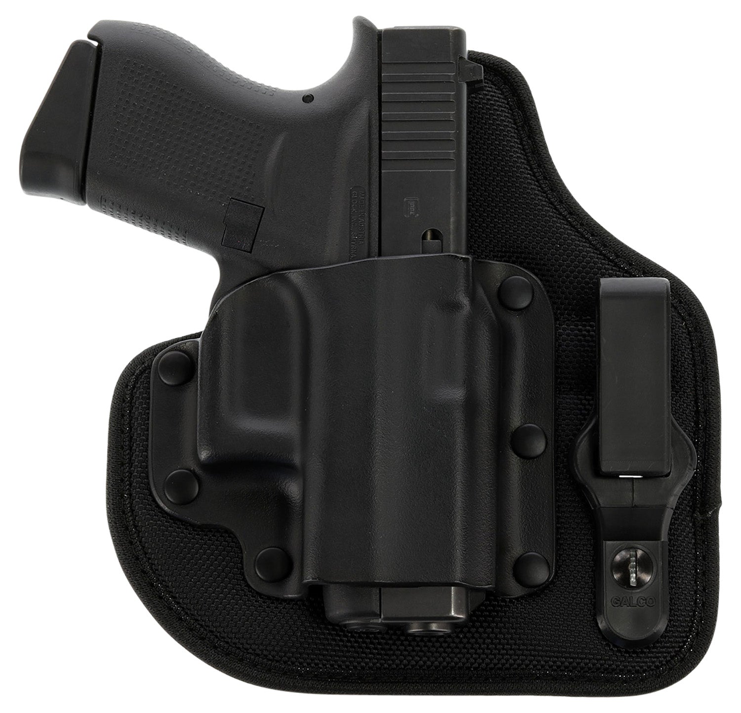 Galco QTC800RB QuickTuk Cloud IWB Holster Black Kydex and Nylon Fits Glock 43 Springfield Hellcat S&W M&P Shield EZ UniClip Right Hand