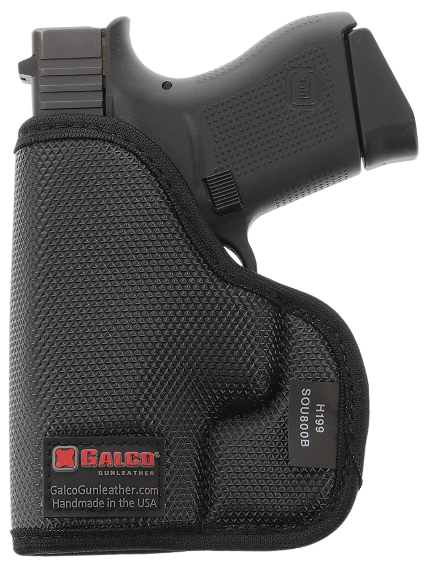 Galco SOU652B StukOn-U Ambidextrous Pocket Holster Black Gripper Shell Fits Glock 33 S&W M&P Shield and Taurus G2C