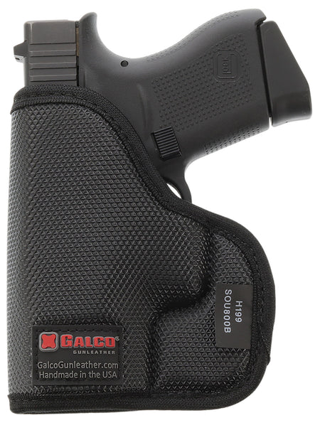 Galco SOU652B StukOn-U Ambidextrous Pocket Holster Black Gripper Shell Fits Glock 33 S&W M&P Shield and Taurus G2C
