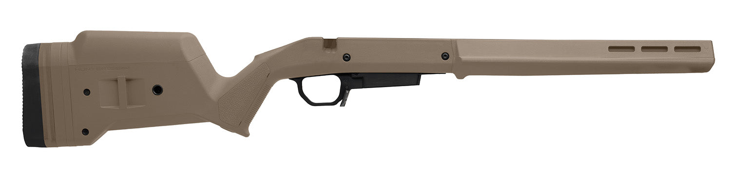 Magpul Hunter American Right-Hand Stock FDE with Aluminum Bedding Block for Ruger American SA Includes STANAG Well