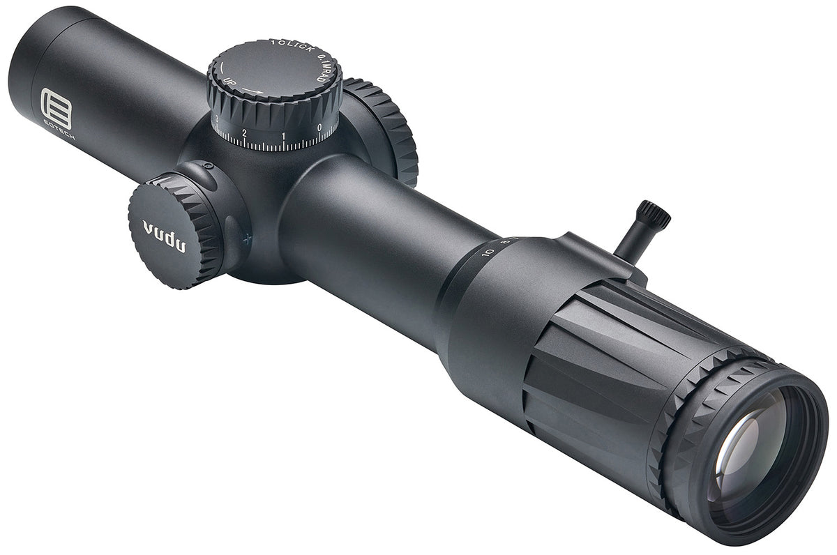 Eotech Vudu FFP Black Anodized 1-10x28mm 34mm Tube Illuminated SR4 MOA Red Reticle Including Throw Lever