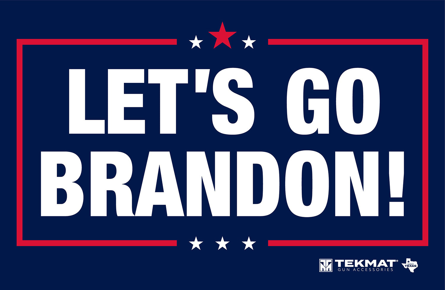 TekMat Patriotic Let's Go Brandon Cleaning Mat 11"x17" Rubber