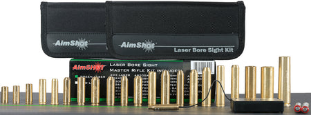 AimShot Multi-Caliber Rifle Bore Sight Kit Green Laser 532nM with 16 Arbors
