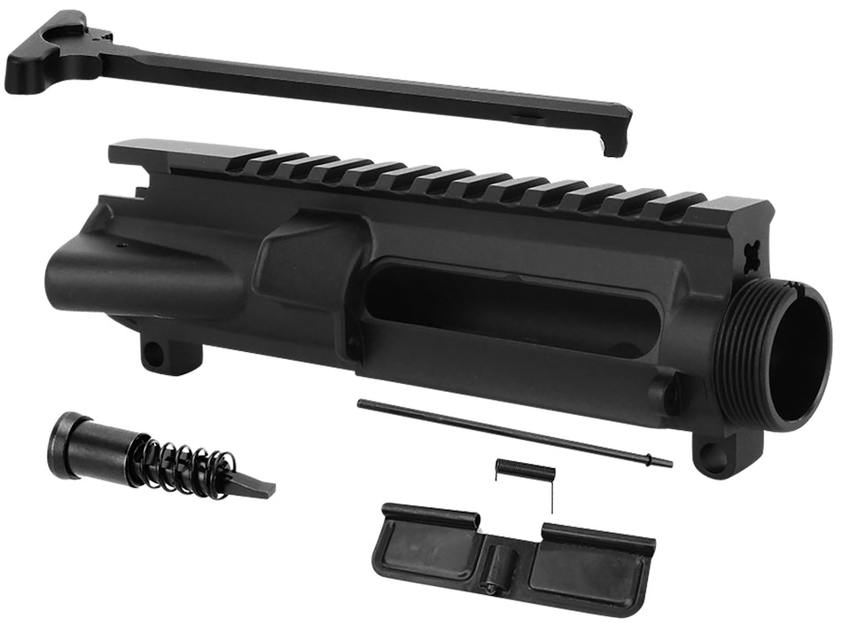 TacFire UP01C2 Black Anodized AR-15 5.56 NATO Stripped Upper Receiver Assembly with Dust Cover & Forward Assist