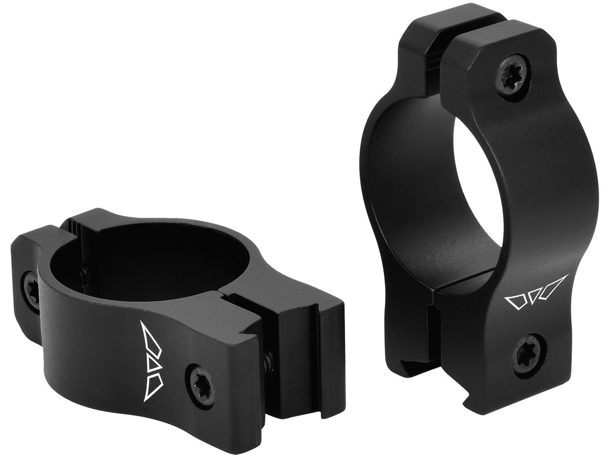 Warne V421M 1" Medium Vapor Aluminum Rimfire Rings Matte Black 3/8" Dovetail