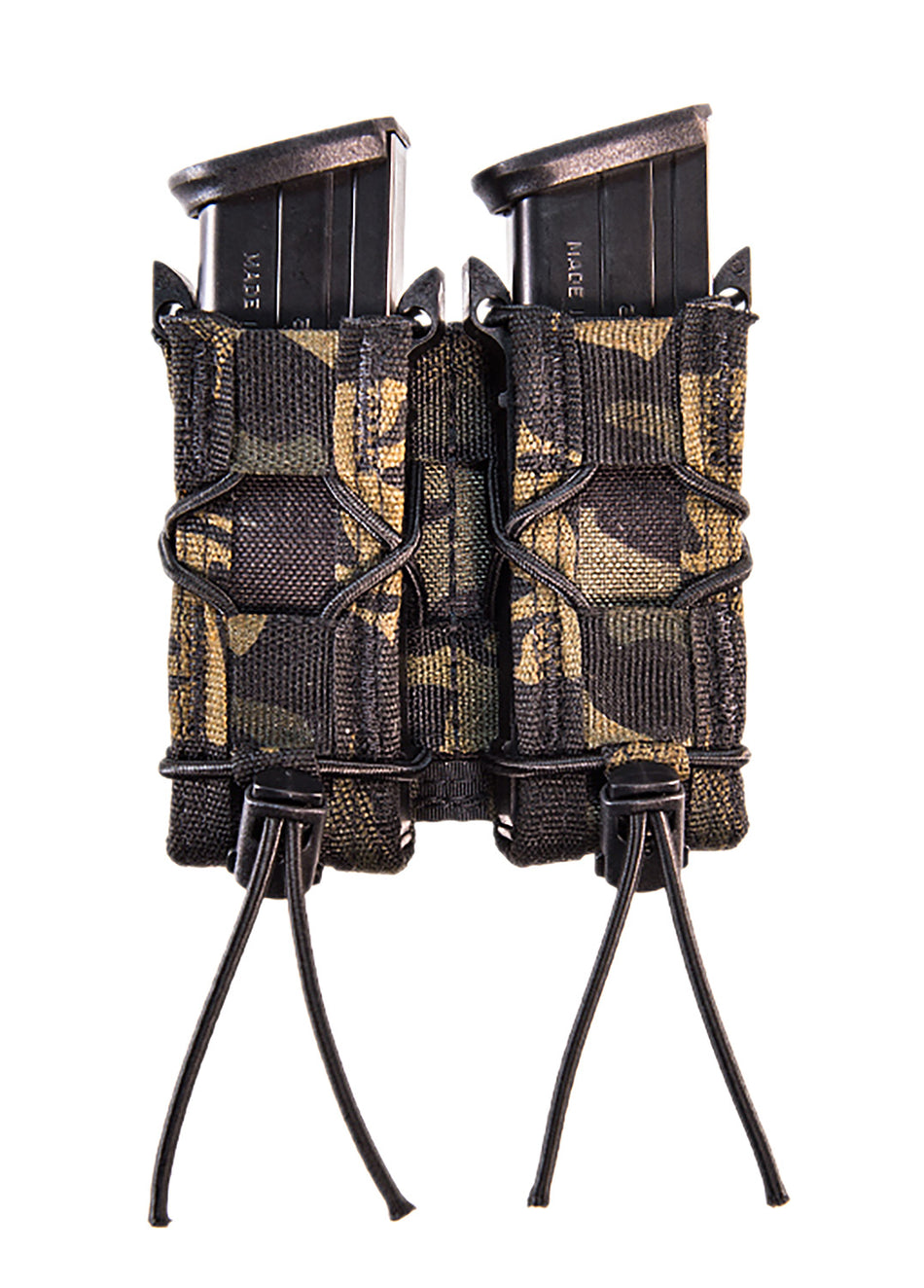 High Speed Gear Double Pistol TACO Mag Pouch MultiCam Black Nylon MOLLE Clip