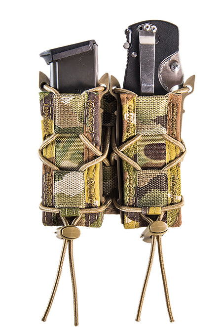 High Speed Gear Double Pistol TACO Mag Pouch MultiCam Nylon MOLLE HSGI Clip