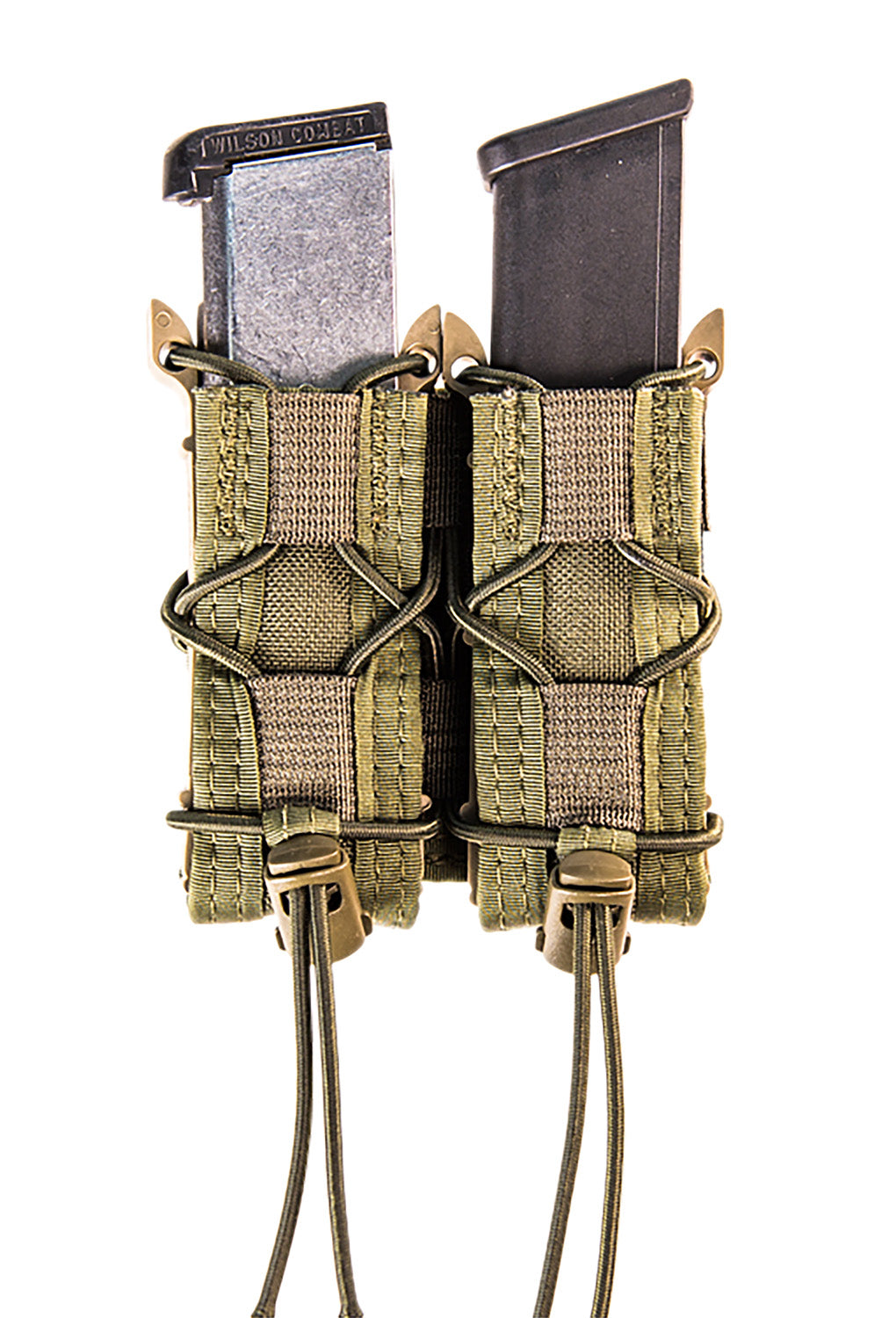High Speed Gear Double Pistol TACO Pouch OD Green Nylon w/ MOLLE Clips