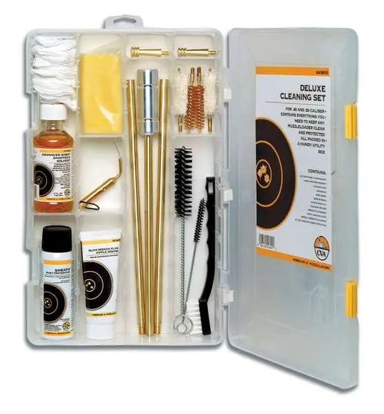 CVA Muzzleloader Deluxe Cleaning Set with Solvent, Oil, and Bore Brushes