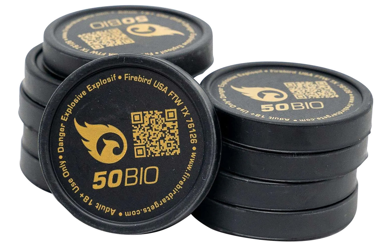 Firebird 50BIO Biodegradable Exploding Shooting Target with White Smoke, 50mm, 10 Pk