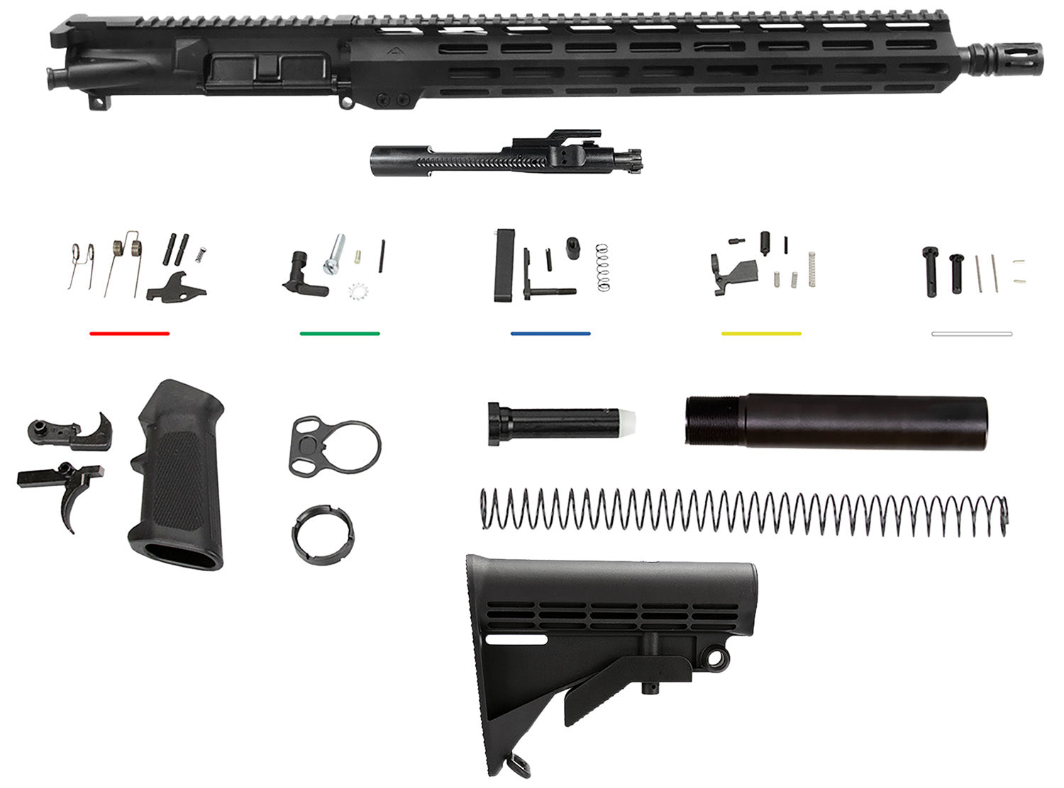 Aim Sports Complete Build Kit AR5CUB5 AR-15 5.56x45mm NATO 16" Aluminum Black Hard Coat Anodized Receiver