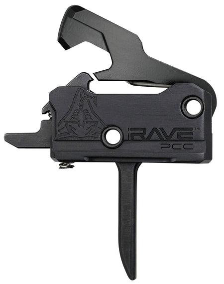 Rise Armament T017FPCCBLK Single-Stage Flat PCC Trigger 3.5 lb Pull Black Nitride Finish AR-Platform