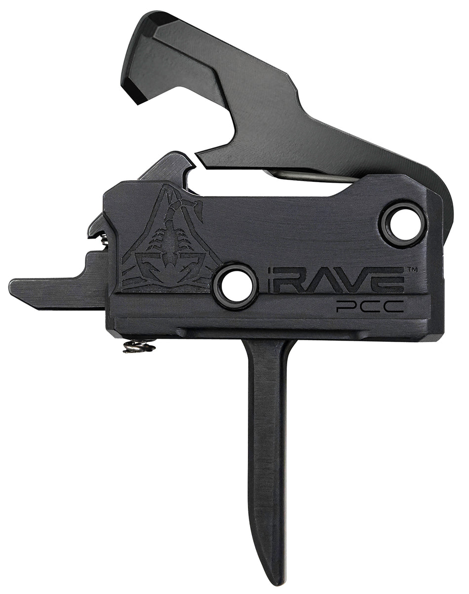 Rise Armament T017FPCCBLK Single-Stage Flat PCC Trigger 3.5 lb Pull Black Nitride Finish AR-Platform
