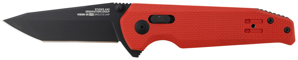 SOG Vision XR LTE 3.36" Straight Tanto Folding Knife Cryo CTS XHP Steel Blade G10 Handle Includes Belt Clip