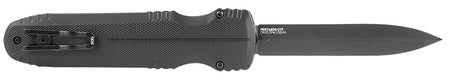 SOG SOG15610157 Pentagon 3.79" OTF Knife Spear Point Plain Black TiNi Cryo CPM S35VN Steel Blade Blackout Aluminum Handle