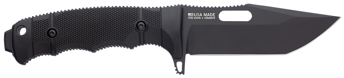 SOG SOG17210257 Seal FX 4.30" Fixed Tanto Plain Cerakote CPM S35VN Blade Black Glass-Reinforced Nylon Handle Includes Sheath