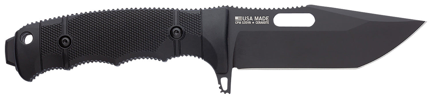 SOG SOG17210257 Seal FX 4.30" Fixed Tanto Plain Cerakote CPM S35VN Blade Black Glass-Reinforced Nylon Handle Includes Sheath