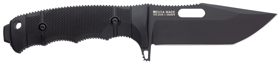 SOG SOG17210257 Seal FX 4.30" Fixed Tanto Plain Cerakote CPM S35VN Blade Black Glass-Reinforced Nylon Handle Includes Sheath