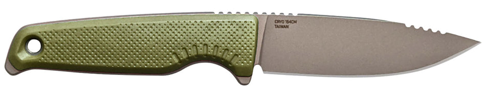 SOG SOG17790357 Altair FX 3.40" Fixed Plain Satin TiNi Cryo CPM 154 Blade, Field Green GRN Handle, Sheath Included