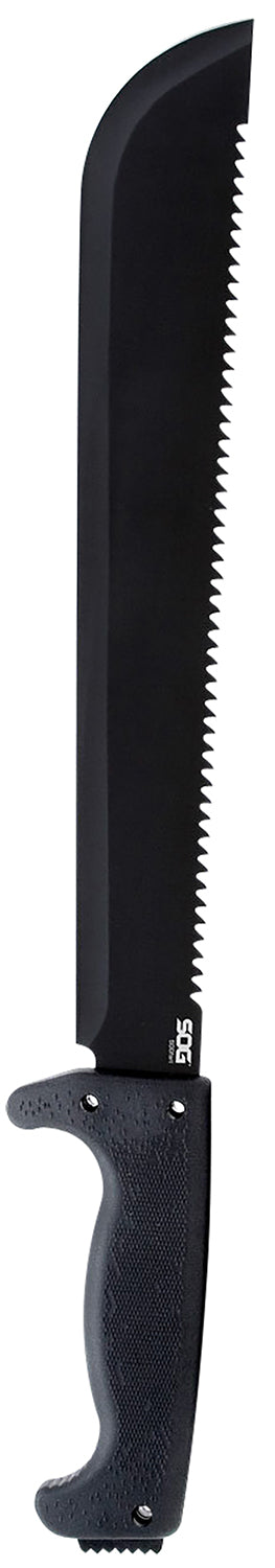 SOG SOGfari 13" Machete Black Stainless Steel Blade Black Kraton Handle 19" Overall Length with Sheath
