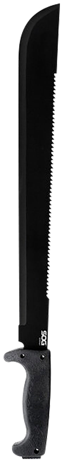 SOG SOGfari 18" Machete Black Hardened Stainless Steel Blade Black Kraton Handle 24" Overall Length with Sheath