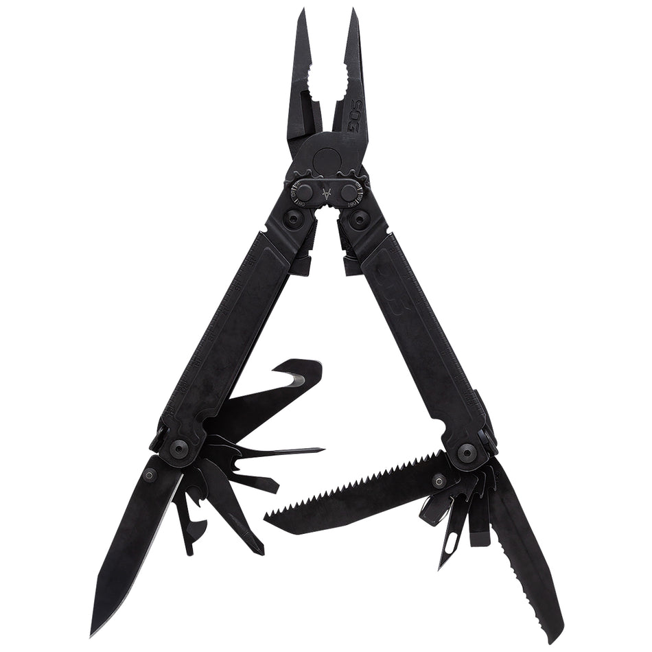 SOG PowerAccess Assist MT Black Stainless Steel 6.82" Multi-Tool 18 Tools Assisted Opening with Sheath