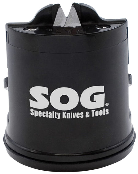 S.O.G SOGSH02 Flat Surface Countertop Knife Sharpener – Suction Activated, Black GRN