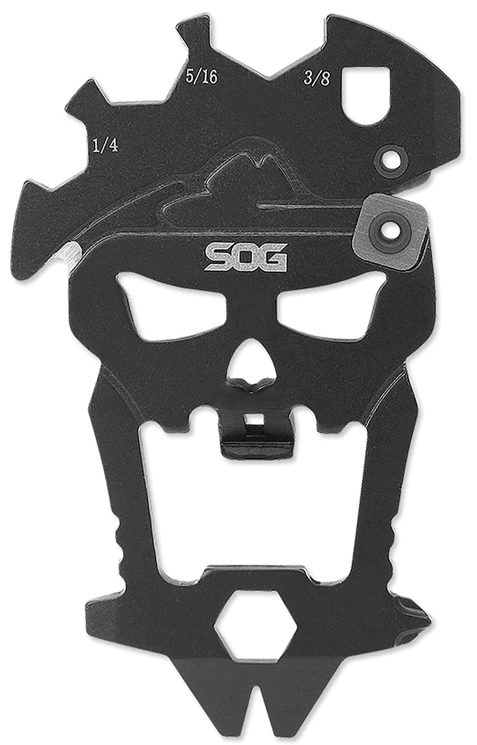 SOG MACV Tool Black Anodized 420 Stainless Steel Everyday Carry Keychain Tool with Bottle Opener and Hex Bit Driver