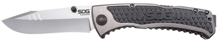 SOG Sideswipe 3.40" EDC Folding Knife with Bead Blasted 7Cr15MoV Blade, G10 Inserts, and Reversible Pocket Clip