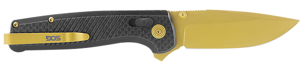 SOG Terminus XR LTE 2.95" Folding Clip Point Cryo-Treated CPM S35VN Blade Black G10 Carbon Fiber Handle with Pocket Clip