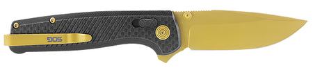 SOG Terminus XR LTE 2.95" Folding Clip Point Cryo-Treated CPM S35VN Blade Black G10 Carbon Fiber Handle with Pocket Clip
