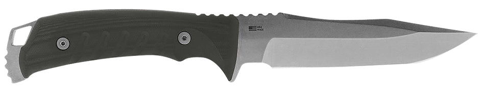 SOG Pillar 5" Fixed Clip Point Stonewashed S35VN Stainless Blade Canvas Micarta Handle and Kydex Locking Sheath