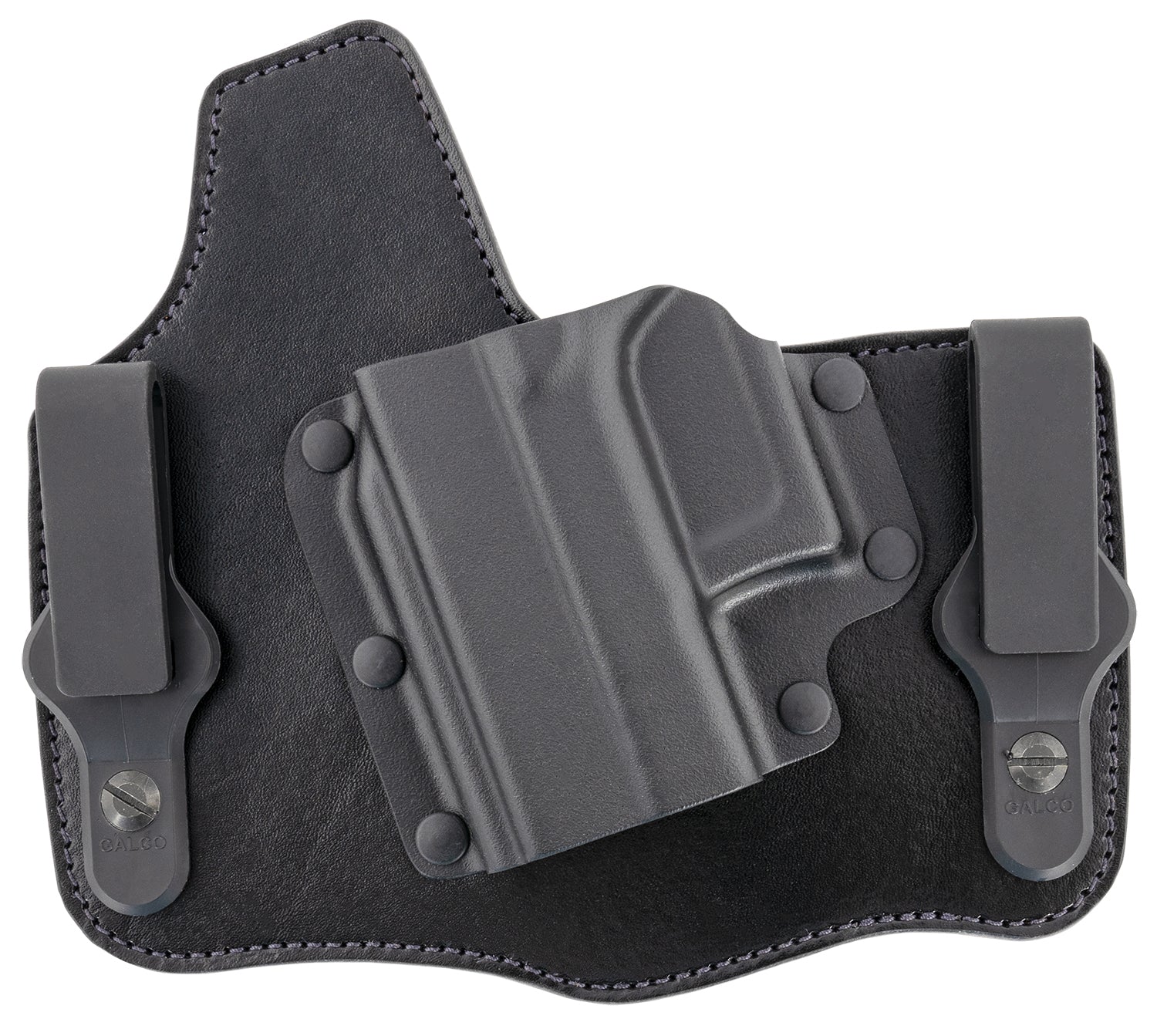 Galco KT801RB KingTuk Deluxe IWB Concealment Holster Black Kydex/Leather for Glock 43 43X Hellcat Pro Left Hand
