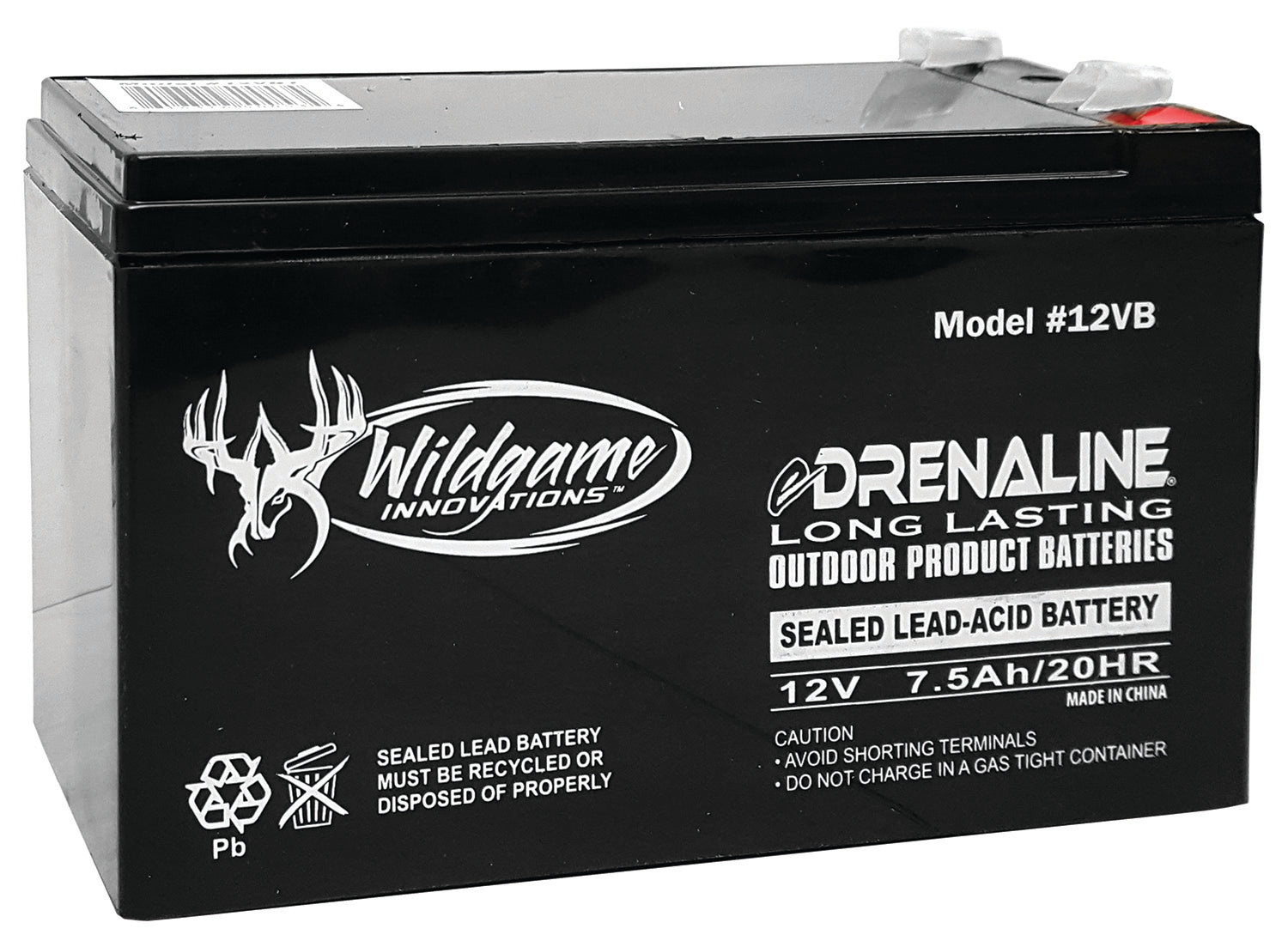 Wildgame Innovations 12V Tab Style Rechargeable Battery Black, Edrenaline Compatible