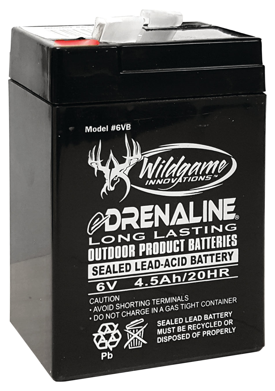 Wildgame Innovations 6V 4.5mAh Tab Style Rechargeable Battery Black for Edrenaline