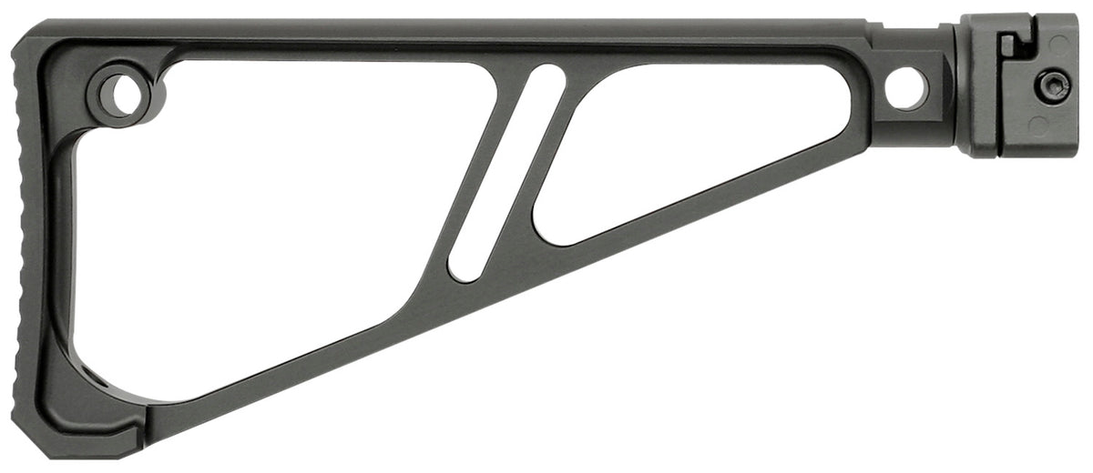 Midwest Industries MISTAPSFFES 1913 Picatinny Side Folding Fixed Stock Black Anodized 6061 Aluminum QD Sockets