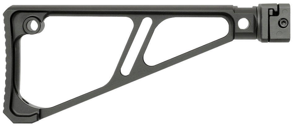 Midwest Industries MISTAPSFFES 1913 Picatinny Side Folding Fixed Stock Black Anodized 6061 Aluminum QD Sockets