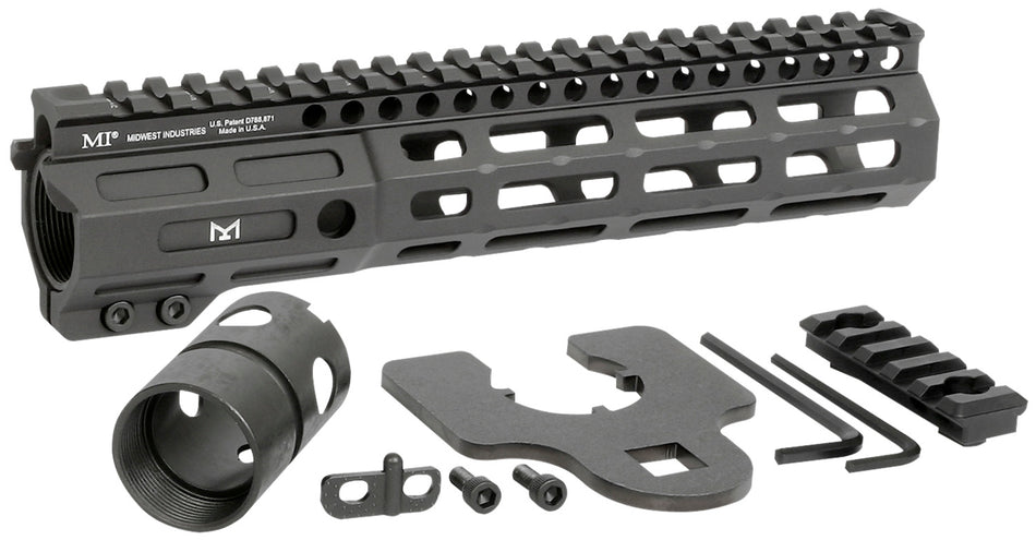 Midwest Industries MINF925 Night Fighter AR Handguard 9.25" M-LOK Black Anodized Aluminum QD Sockets Included
