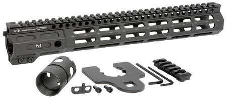 Midwest Industries MINF135 Night Fighter AR Handguard 13.50" M-LOK Black Anodized Aluminum QD Sockets Included