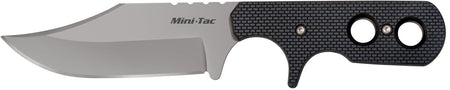 Cold Steel Mini Tac Bowie 3.63" Fixed Stone Washed 8Cr13MoV Blade Black Griv-Ex Handle with Lanyard and Sheath CS-49HCF