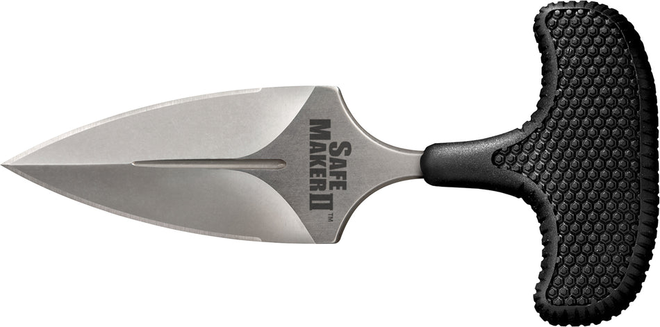 Cold Steel Safe Maker II 3.25" Fixed Spear Point AUS-8A Stainless Stone Washed Blade Kray-Ex Handle with Sheath CS12DCST